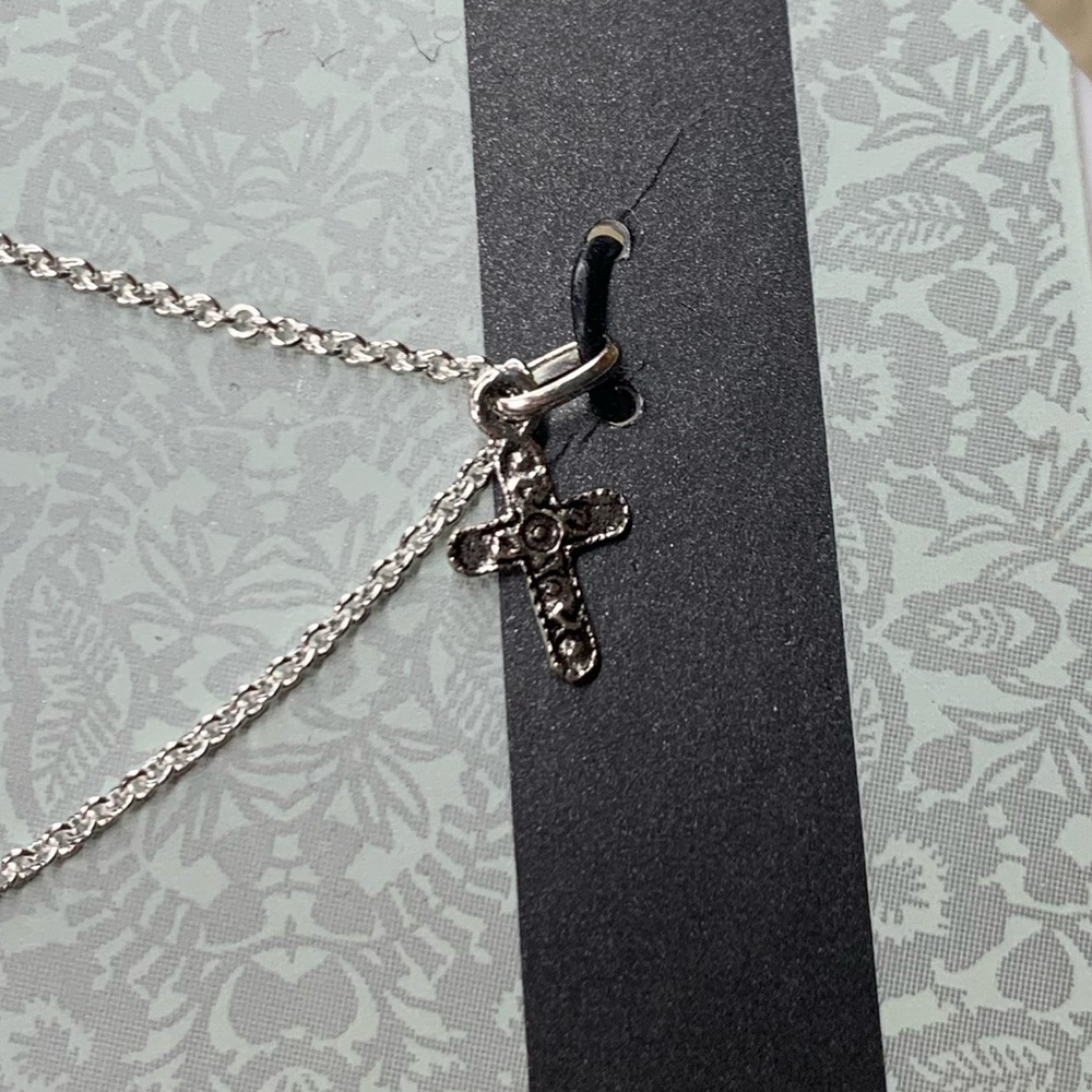 Sterling silver cross necklace